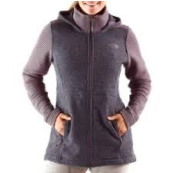 North Face indi 2 hoodie parka Gray and Purple Hooded Jacket size XL - Picture 1 of 9